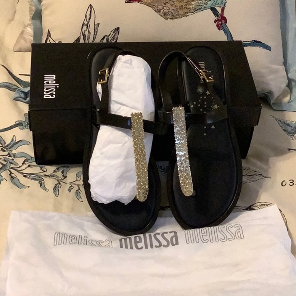 Melissa Slim Star Sandals Sz 8 N with Box
